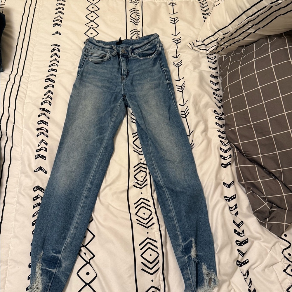 Flying Monkey Distressed Blue Skinny Jeans